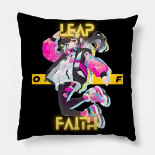 Leap of Faith (black) Pillow