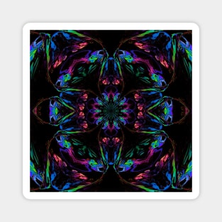 Goth Stained Glass Window Neon Magnet