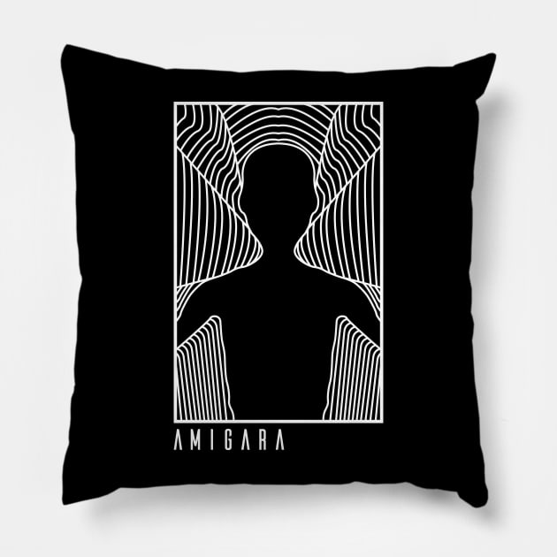 Amigara - White Pillow by Gumless