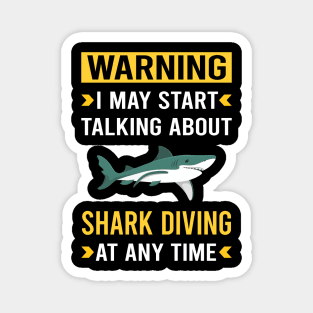 Warning Shark Diving Diver Magnet