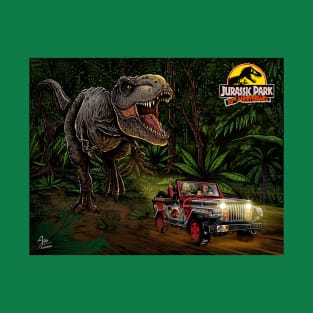 T-rex chase colorfull T-Shirt