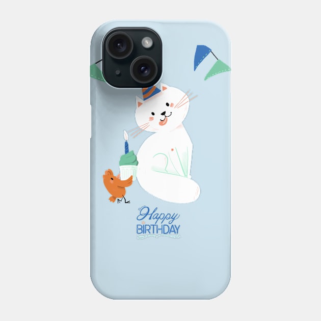 Birthday Cat Phone Case by BabyKarot