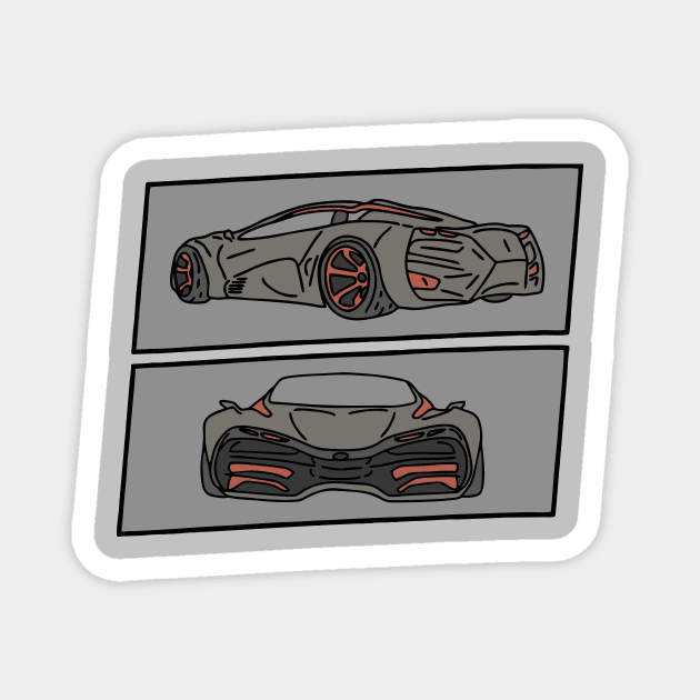 beast sport car Magnet by fokaction