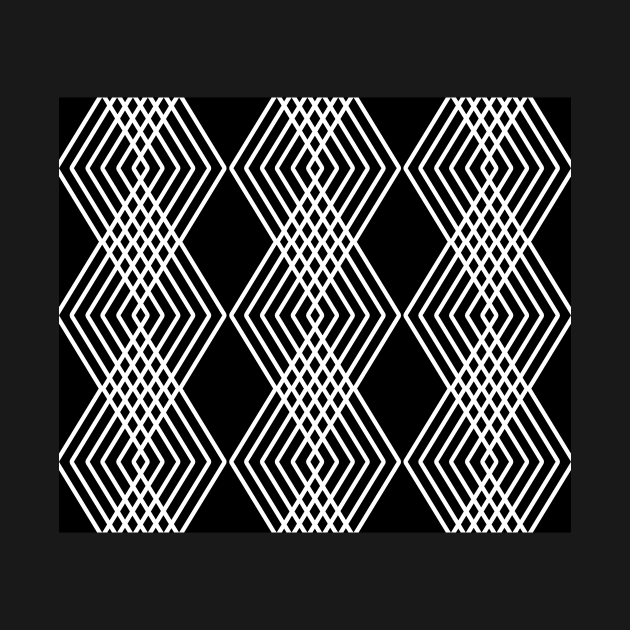 Abstract geometric pattern - black and white. by kerens