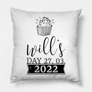 SlapWill Smith will's slap day, March 2022 Pillow