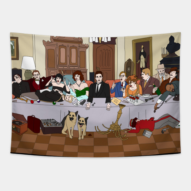 The Last Supper at Boddy Mansion - Clue - Tapestry | TeePublic The Last Supper at Boddy Mansion - Clue - Tapestry | TeePublic