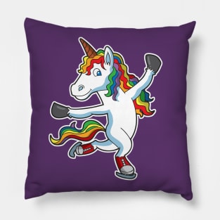 Ice Skate Unicorn Figure Skater Skating Pillow