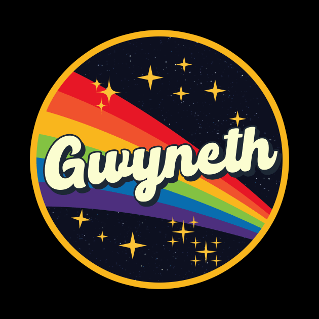 Gwyneth // Rainbow In Space Vintage Style by LMW Art