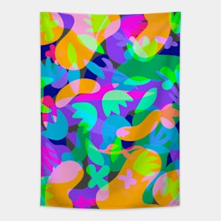 Abstract colorful floral pattern Tapestry