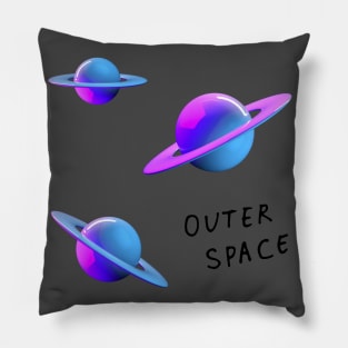 Trippy Saturn Pillow