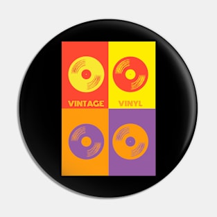 Vinyl Collage Vintage Pin