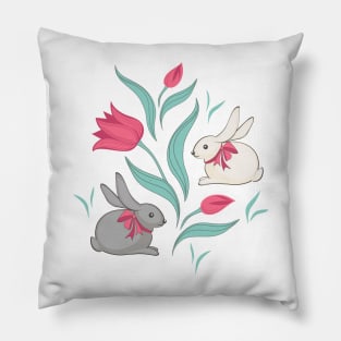 Bunny floral pattern Pillow