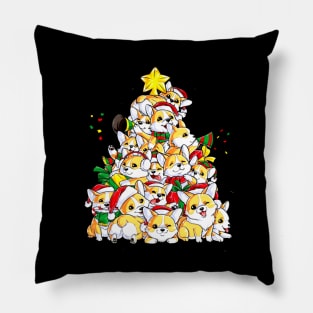 Corgi tree christmas Pillow