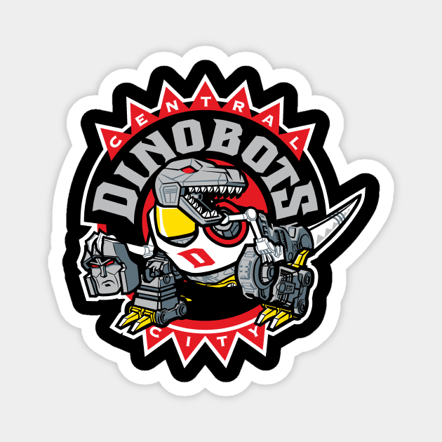 Central City Dinobots Magnet by CheddarTees