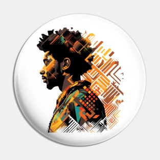 Afrocentric Man Pin