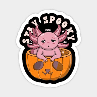 Cute Axolotl Stay Spooky Magnet