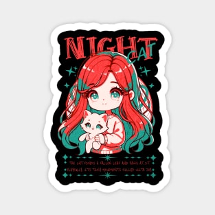 Night Cat Magnet