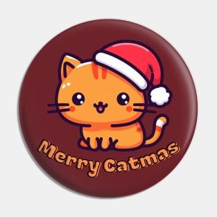 Catmas Christmas Cat Pin