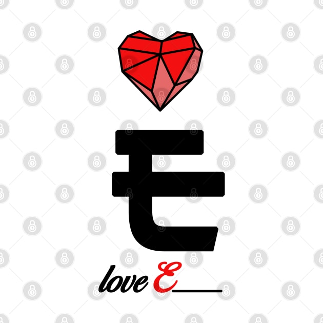Initial love letter E for valentine by Swiiing