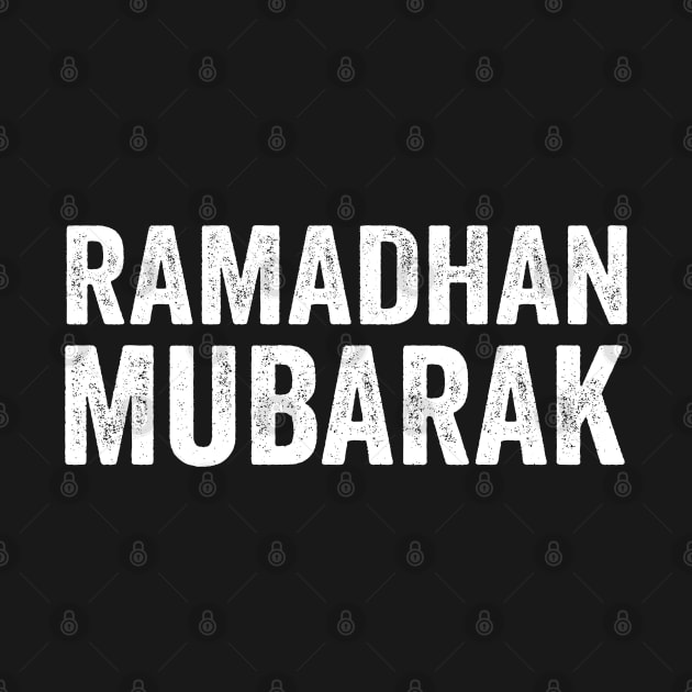 Ramadhan Mubarak - Text Style White Font by jorinde winter designs