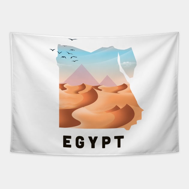 Egypt Travel Map Tapestry by nickemporium1