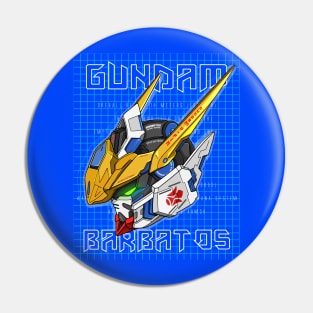 Gundam Barbatos Og Blueprint Pin