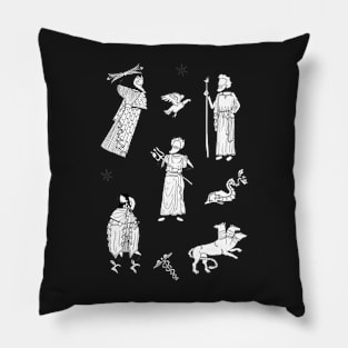 Greek Myth Comix - The Gods Sticker Pack 2 Pillow