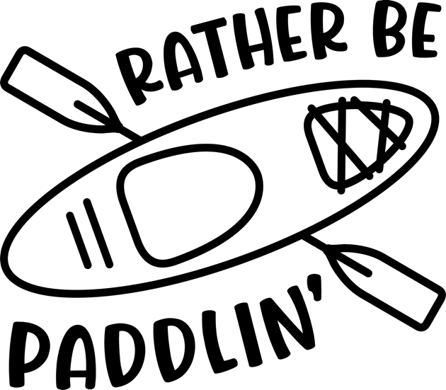 Rather Be Paddlin' Kayaking Kayaker Kids T-Shirt by GlimmerDesigns