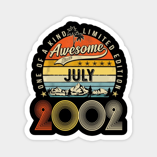 Awesome Since July 2002 Vintage 21st Birthday Magnet by Tagliarini Kristi