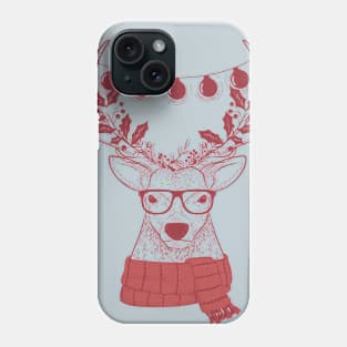 Hipster christmas shirt | reindeer christmas t-shirt |  christmas gifts for hipsters Phone Case