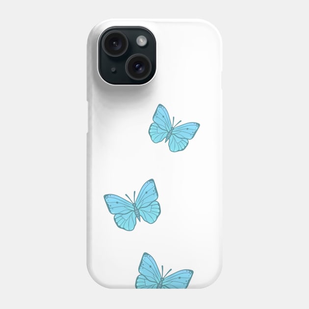 Blue Butterflies Phone Case by Ivonnii