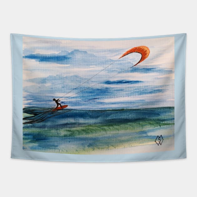 Kitesurfing Tapestry by Matt Starr Fine Art