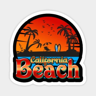 California Beach Sunset Magnet