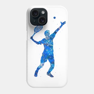 Tennis player blue art Phone Case