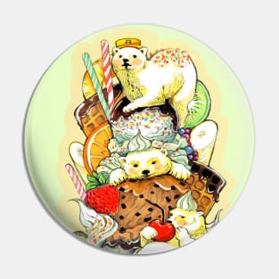 Polar Bear Sundae 80s Japanese Ice Cream shop Pin