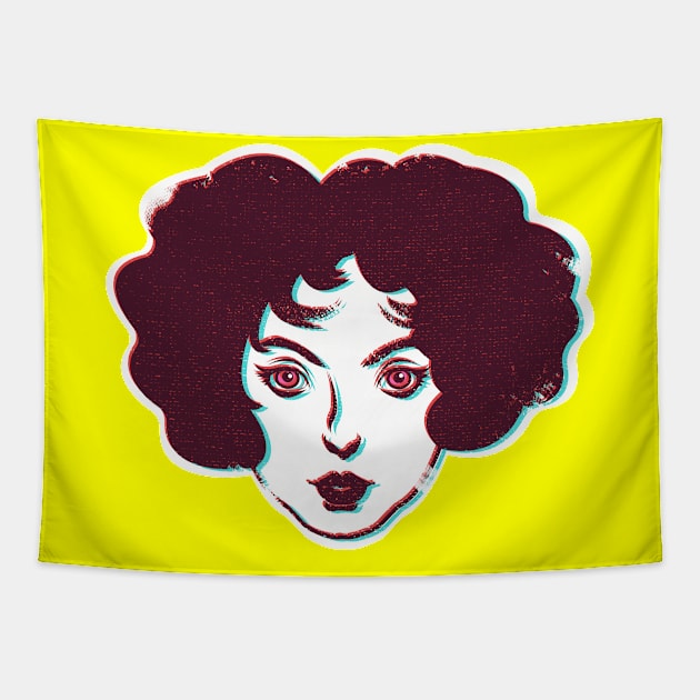 Flapper Head Tapestry by RudeOne