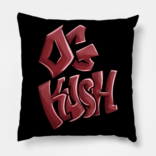 OG Kush Pillow by Mary Janes Media