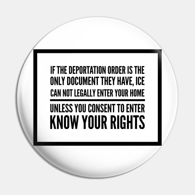 Know Your Rights: Consent to Enter (English) Pin by cipollakate