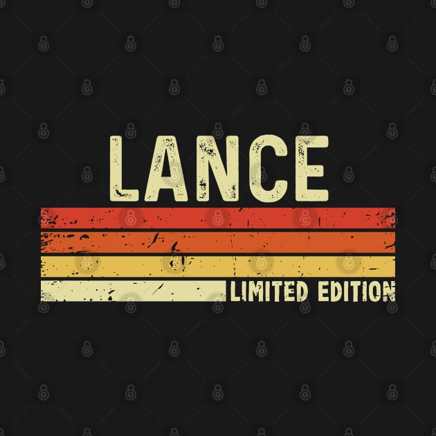 Lance First Name Vintage Retro Gift For Lance by CoolDesignsDz