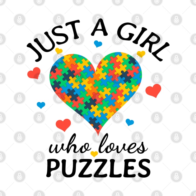 Just a Girl Who Loves puzzles Gift by Terlis Designs