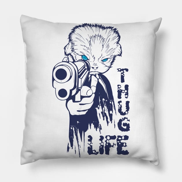 Thug Life Design Pillow by teespotfashions