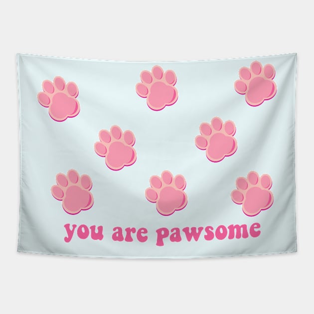 You are pawsome Tapestry by Vintage Dream