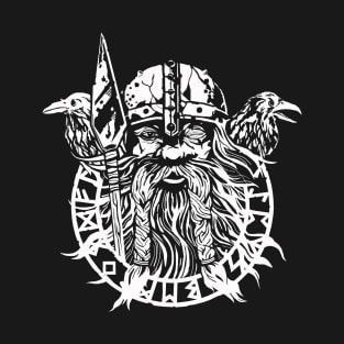 Odin Shirt Featuring Huginn and Muninn T-Shirt