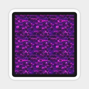 Sequin. Seamless pattern with round violet beads Magnet