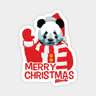 Funny Santa Claus Panda  Merry Christmas Magnet