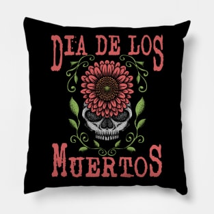 Dia De Los Muertos Mexican Sugar Skull Day of the Dead Pillow