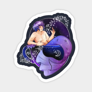 Mermaid Teacup - Starry Universe Merman Magnet