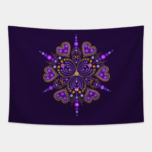 Purple Love Mandala Tapestry