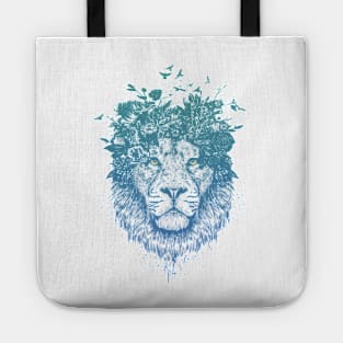 Floral lion Tote