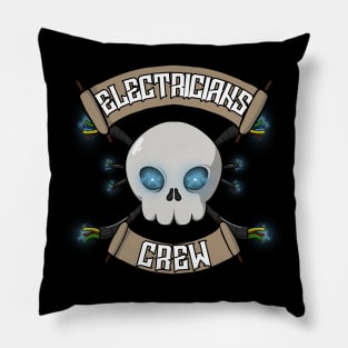 Electricians crew Jolly Roger pirate flag Pillow